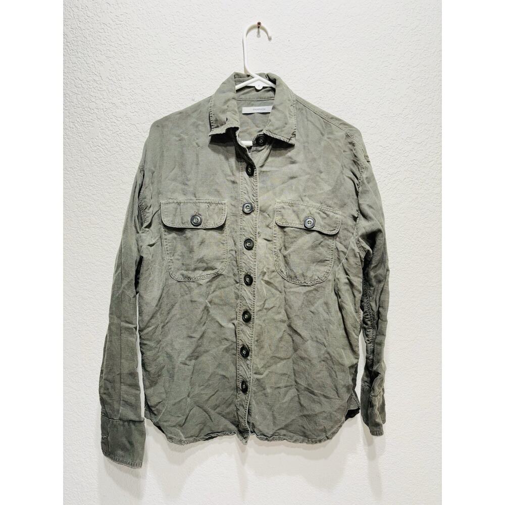 Pharoah Collection Shirt Women's Extra Large Green Big Buttons